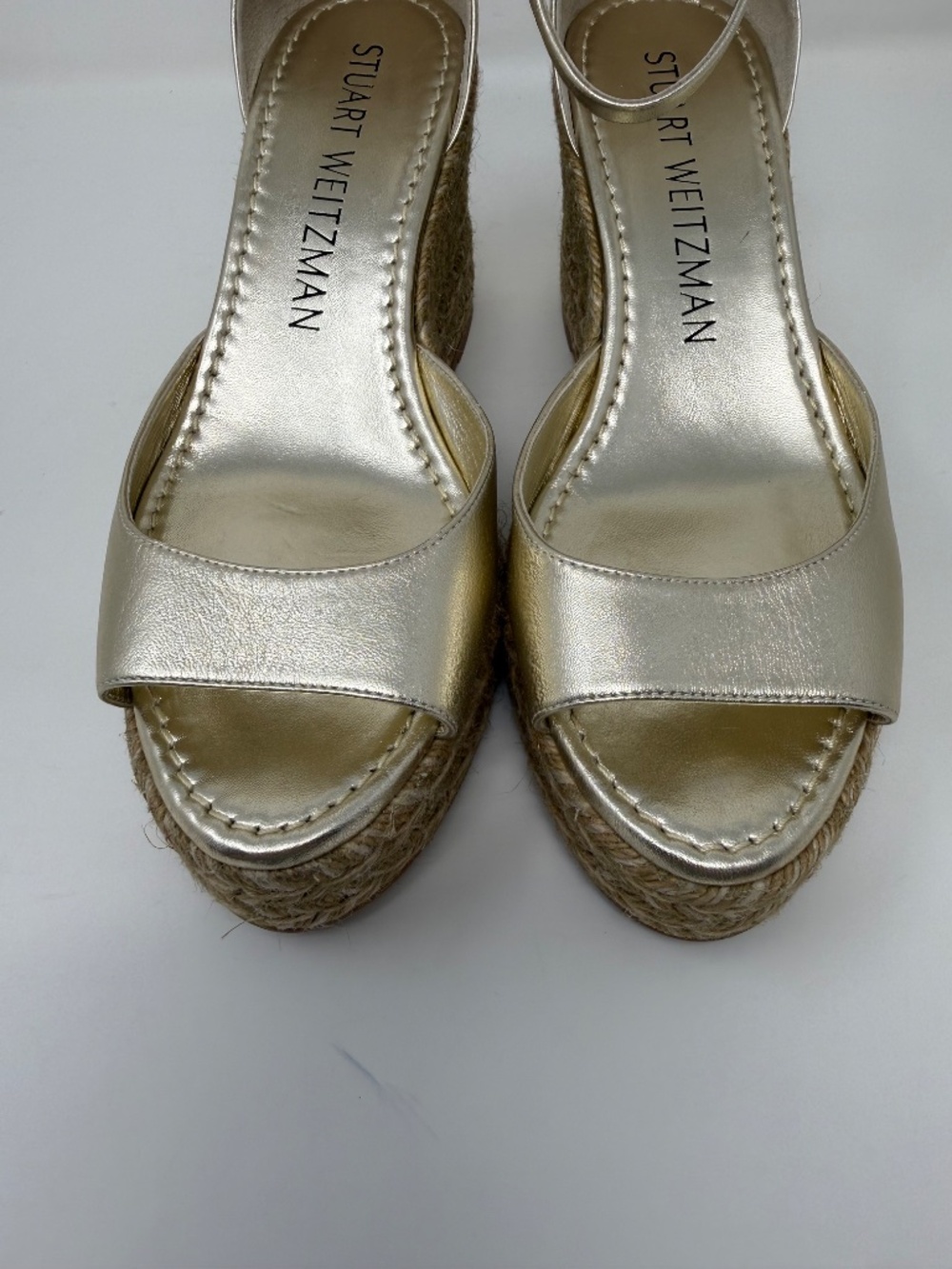 New Stuart Weitzman Distia Espadrille Wedge Sandal Sz 10 - Picture 9 of 13